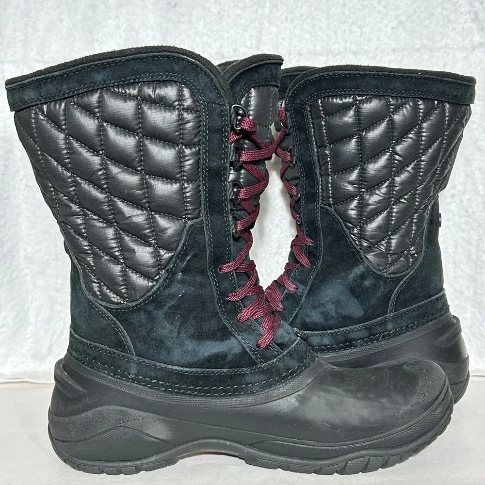 The North Face Womens Black Thermaball Utility Mid Insulated Winter Boots SZ 9.5